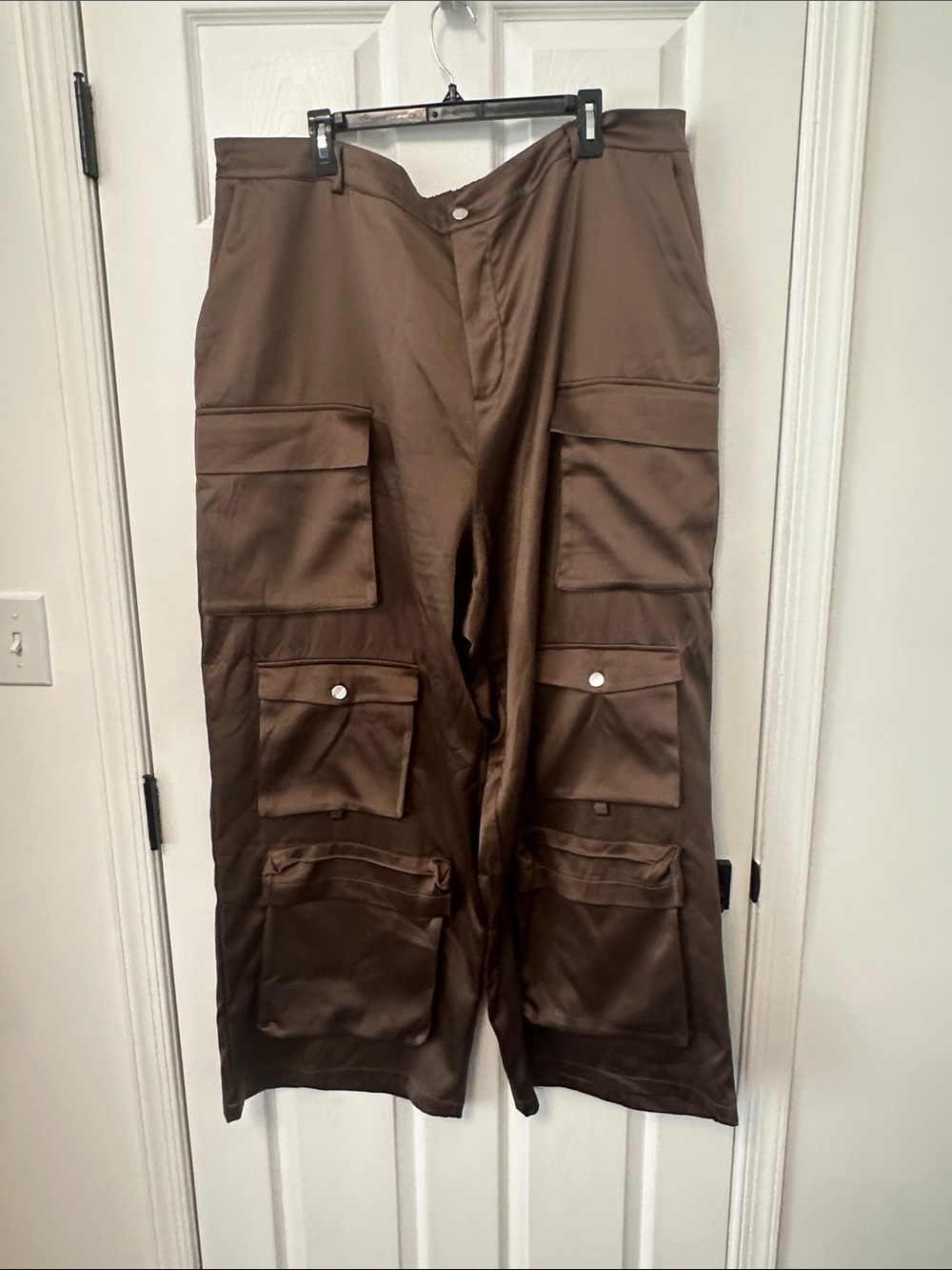 Wide leg women silk dressy cargo Pants worn once